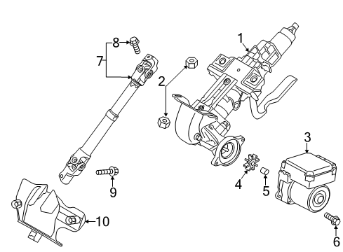 2017 Mazda CX-5 Steering Column Assembly Diagram