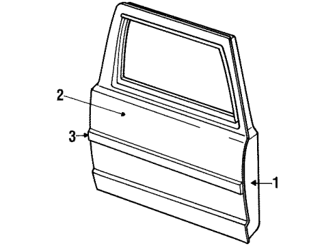 1993 Mazda Navajo Door & Components Diagram