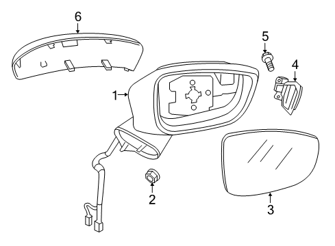 2016 Mazda CX-5 Outside Mirrors Diagram