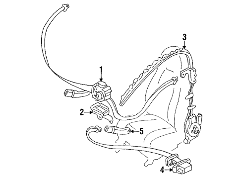 1992 Mazda MX-3 Front Seat Belts