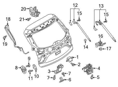 2022 Mazda CX-9 Lift Gate Diagram
