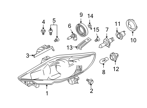 2006 Mazda 5 Headlamps Diagram 2