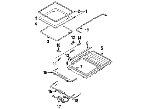 1997 Mazda MPV Sunroof Diagram