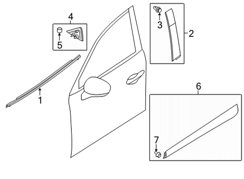 2024 Mazda CX-30 Exterior Trim - Front Door