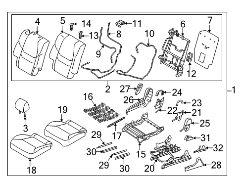 2016 Mazda CX-9 Second Row Seats Diagram 4