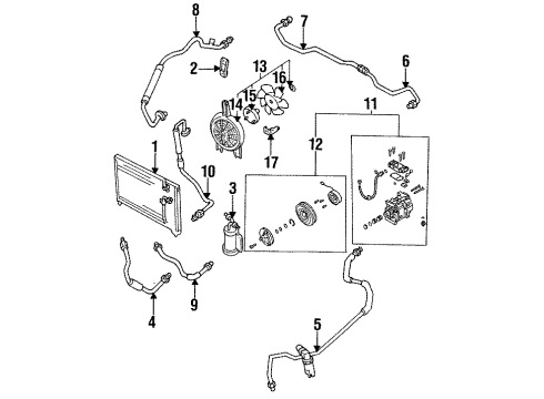 1993 Mazda Protege A/C Compressor Diagram