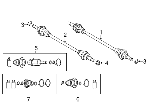 2013 Mazda CX-5 Drive Axles - Rear Diagram