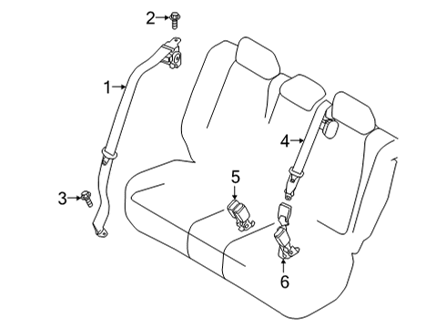 2022 Mazda MX-30 EV Seat Belt - Body Diagram 2
