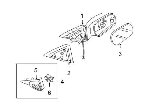 2003 Mazda 6 Outside Mirrors Diagram