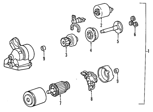 2002 Mazda Millenia Starter Diagram 3