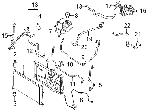 2008 Mazda 3 Connector Hose Diagram for L33X-13-536A