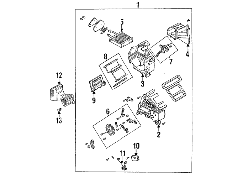 1995 Mazda Protege Heater Components Diagram