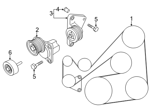 2013 Mazda 3 Belts & Pulleys - Belts Diagram 3