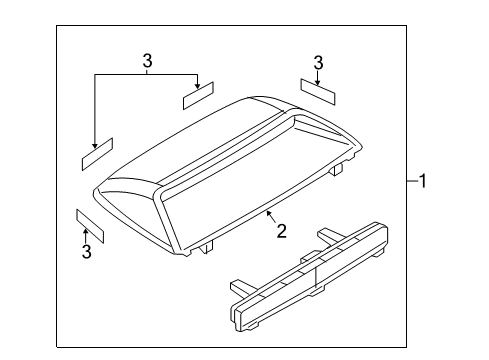 2014 Mazda 3 High Mount Lamps Diagram 2