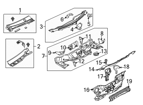 2008 Mazda 5 Cowl Diagram