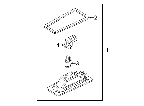 2017 Mazda 3 License Lamp Gasket Diagram for B45A-51-252