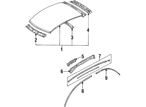 1995 Mazda 626 Roof & Components