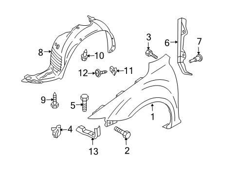 2006 Mazda 5 Fender & Components