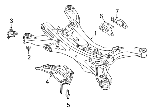 2017 Mazda 3 Suspension Mounting - Rear Diagram