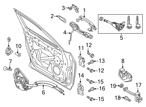 2025 Mazda CX-70 Front Door - Lock & Hardware