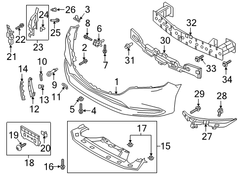 2018 Mazda 6 Bumper & Components - Front Diagram
