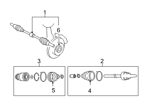 2007 Mazda 6 Drive Axles - Front Diagram 3