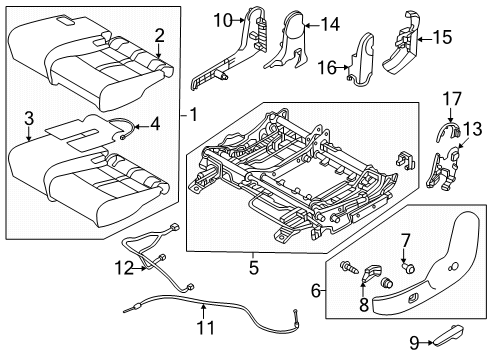 2025 Mazda CX-90 Second Row Seats Diagram 4
