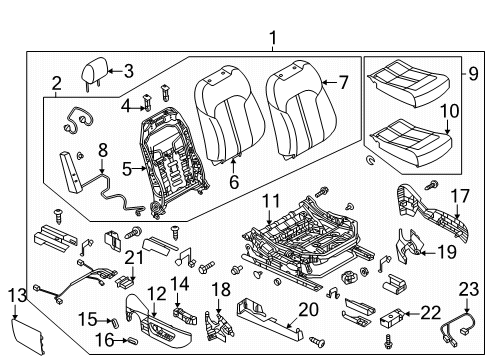 2025 Mazda CX-70 Passenger Seat Components