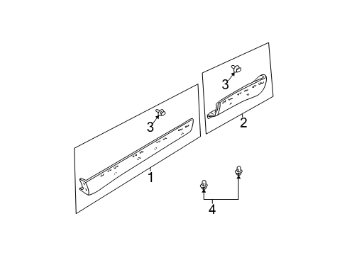 2001 Mazda Tribute Exterior Trim - Pillars