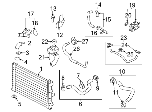 2012 Mazda 6 Water Outlet Diagram for LF94-15-17Z