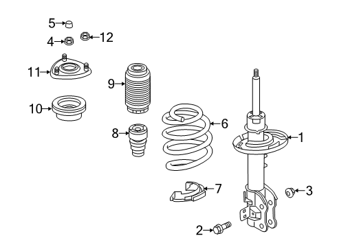 2019 Mazda 6 Struts & Components Diagram