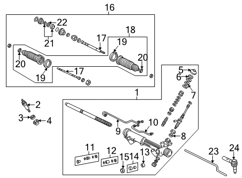 2000 Mazda B2500 Steering Gear & Linkage Diagram 2