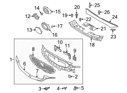 2020 Mazda CX-5 Grille & Components Diagram