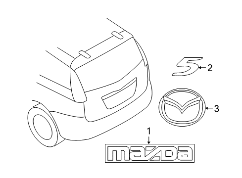 2006 Mazda 5 Exterior Trim - Lift Gate
