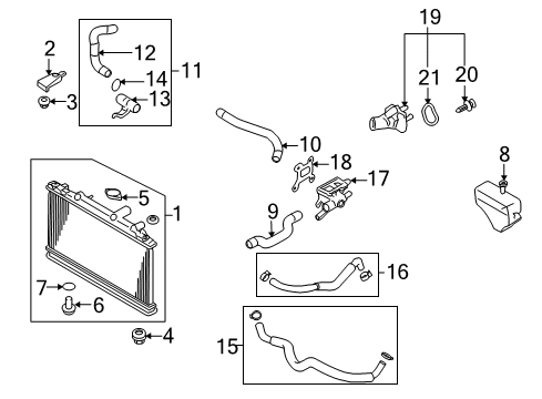 2007 Mazda 6 Water Pipe Diagram for LF17-15-18YE