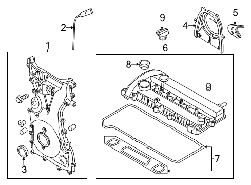2012 Mazda 5 Valve & Timing Covers Diagram
