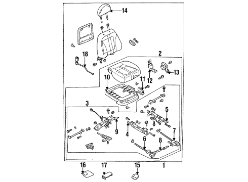 1993 Mazda 929 Seats & Track Components