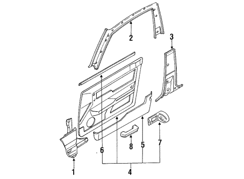 1990 Mazda Protege Interior Trim Diagram