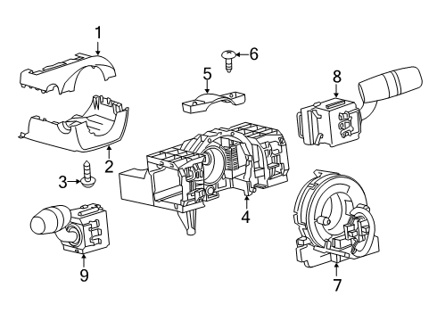 2018 Mazda 6 Shroud, Switches & Levers Diagram
