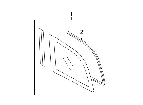 2004 Mazda 6 Glass & Hardware - Quarter Panel Diagram