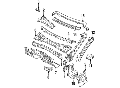 1997 Mazda Miata Cowl Diagram