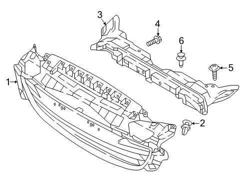 2019 Mazda MX-5 Miata Grille & Components Diagram