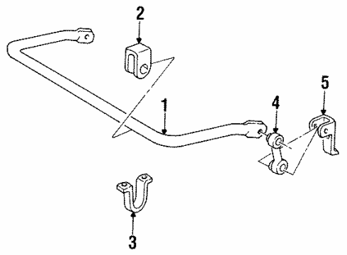 1996 Mazda B4000 Stabilizer Bar & Components Diagram 3