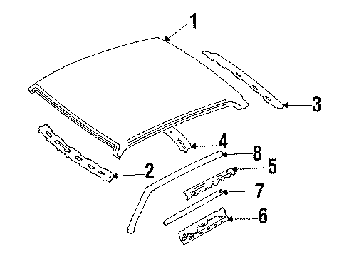 1987 Mazda 323 Roof & Components Diagram 2