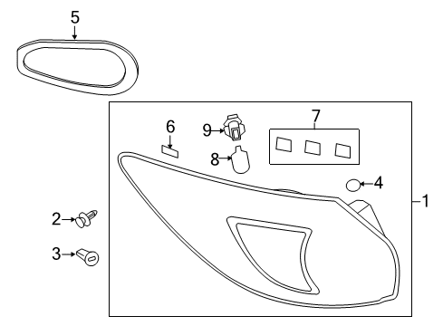 2016 Mazda CX-5 Tail Lamp Assembly Diagram for KA0G-51-160B