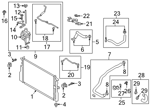 2025 Mazda 3 Radiator & Components Diagram 4
