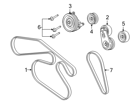 2011 Mazda Tribute Belts & Pulleys - Belts Diagram 2