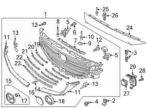 2021 Mazda CX-9 Grille, Radiator Diagram for TD2M-50-710