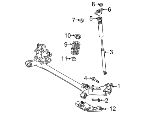 2020 Mazda CX-30 Rear Suspension Components Diagram 3
