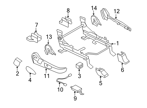 2008 Mazda CX-7 Occupant Sensor Diagram for EG21-67-SW0A
